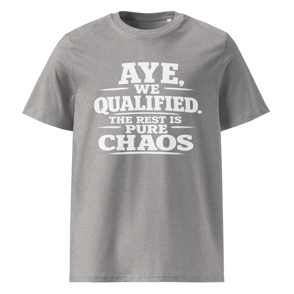 Aye, We Qualified T-Shirt World Cup 2026 White Letter