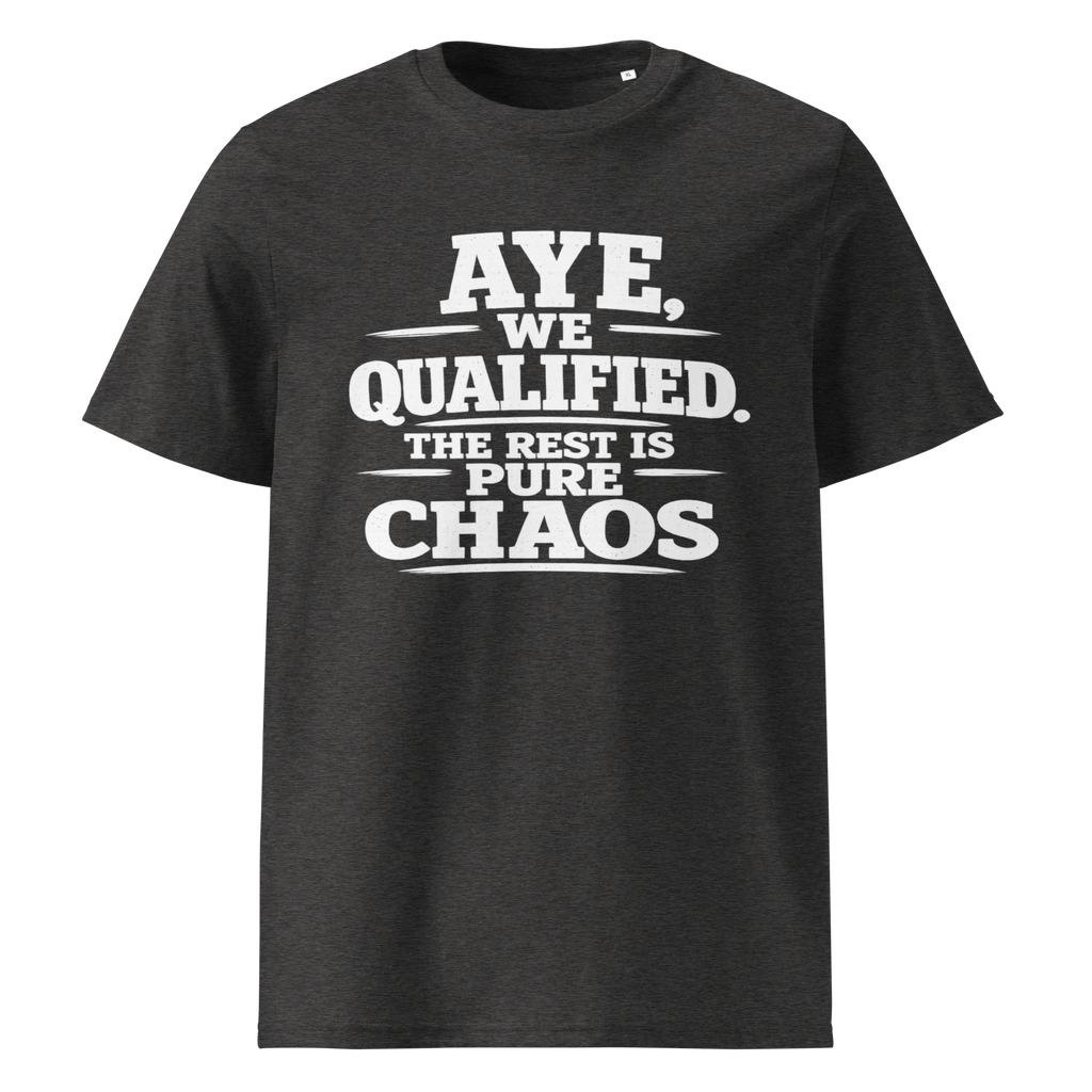 Aye, We Qualified T-Shirt World Cup 2026 White Letter