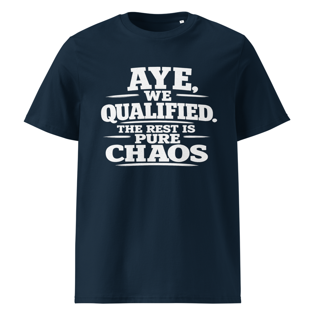 Aye, We Qualified T-Shirt World Cup 2026 White Letter