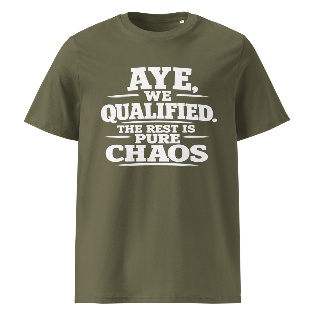 Aye, We Qualified T-Shirt World Cup 2026 White Letter