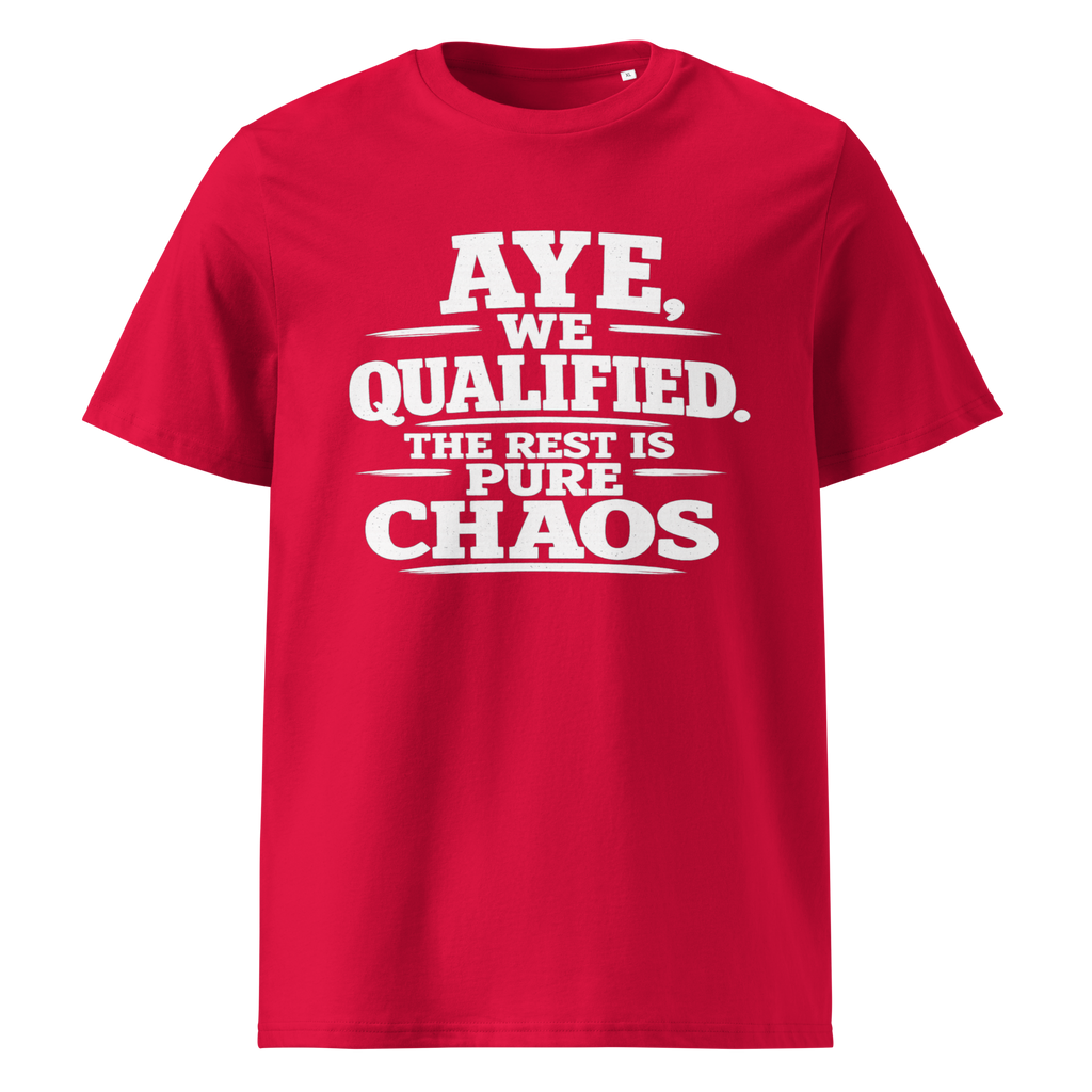 Aye, We Qualified T-Shirt World Cup 2026 White Letter