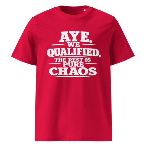 Aye, We Qualified T-Shirt World Cup 2026 White Letter