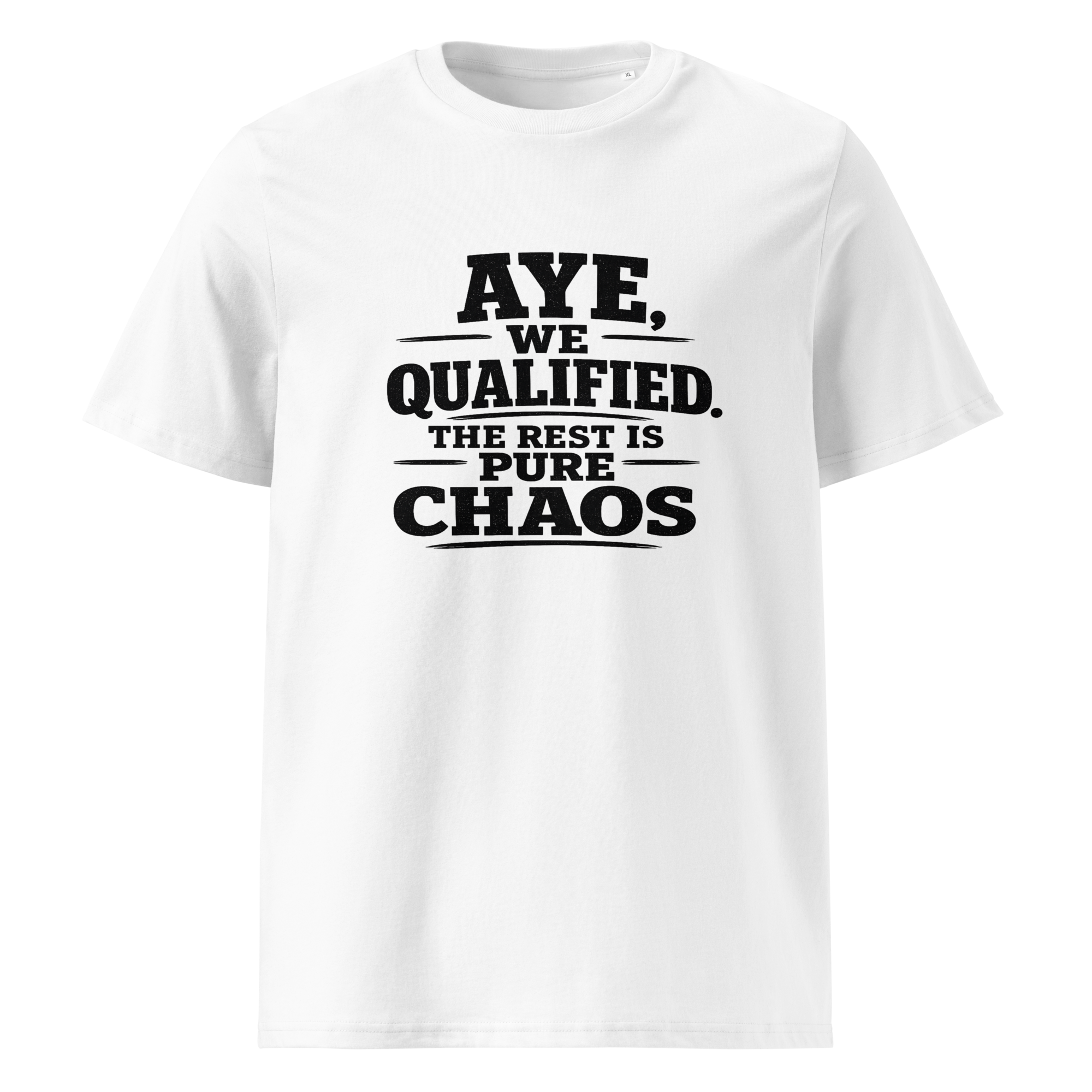 Aye, We Qualified T-Shirt World Cup 2026 Black Letter